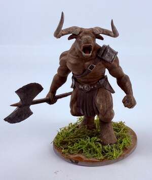 Hand-Painted Minotaur Warrior Fantasy Tabletop RPG Miniature